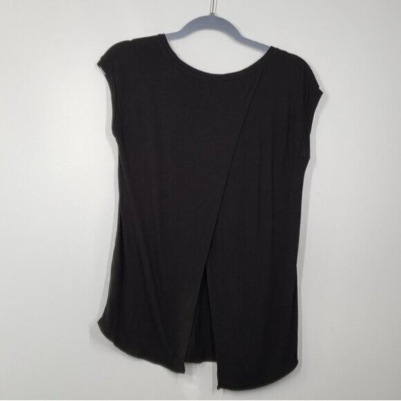 ARITZIA WILFRED Anvers Split-Back Open-Back T-Shirt Black Size Small - Picture 3 of 11